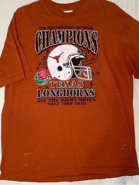 Vintage Texas Longhorns Champions- 2005 Football National tee